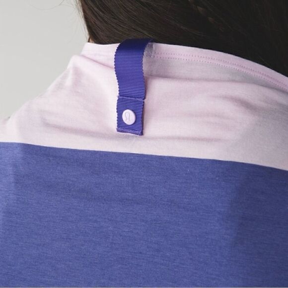 Lululemon Two Tone Purple Striped Full Button Scarf Vinyasa Scarf - Picture 11 of 11